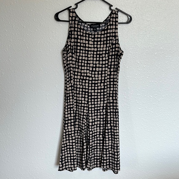Perceptions New York Sleeveless Dress Black & Taupe Color Size Small - Picture 2 of 10